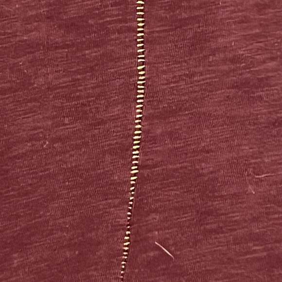 Sundry Lovers Tee Shirt Size 3 (Large) Wine Red Gold Stitch Back Like New - Picture 3 of 3